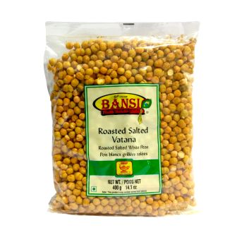 ROASTED SALTED WHITE PEAS (VATANA) -  400 Gm