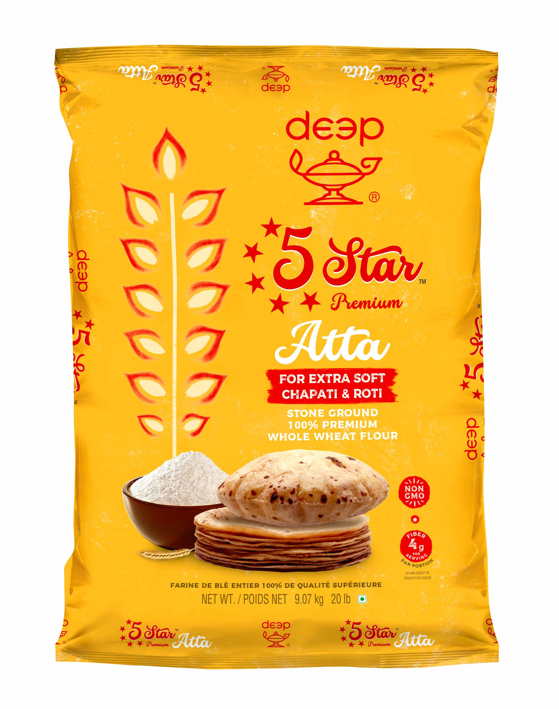 5 Star Premium Atta - 20 LBS